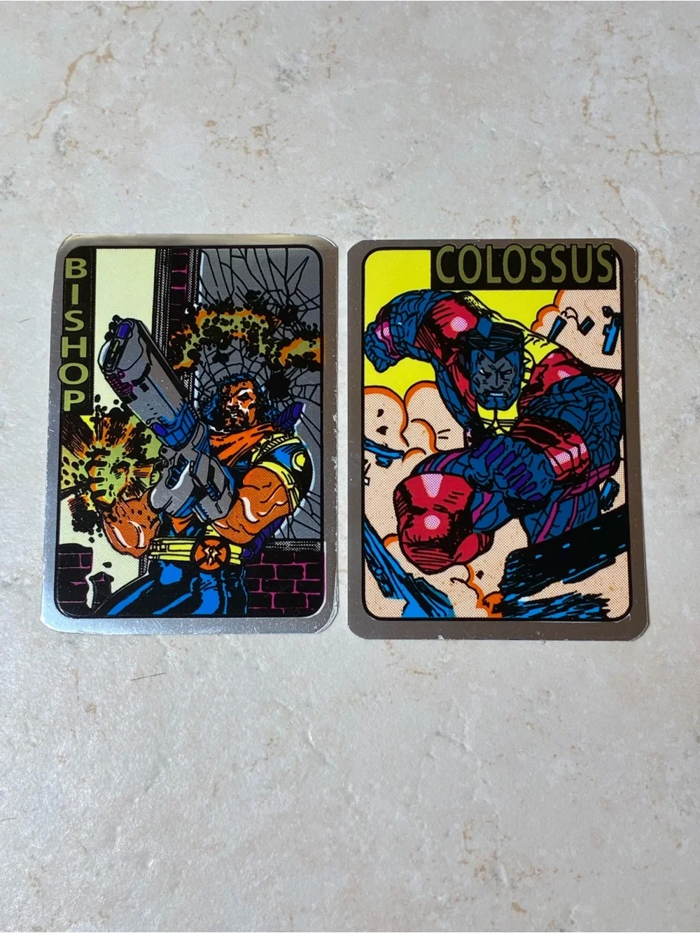 Colossus & Bishop Marvel Vending Machine Foil Stickers